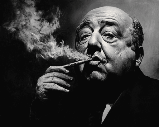 Alfred Hitchcock Black and White Diamond Painting