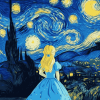 Alice in Wonderland Starry Night Diamond Painting