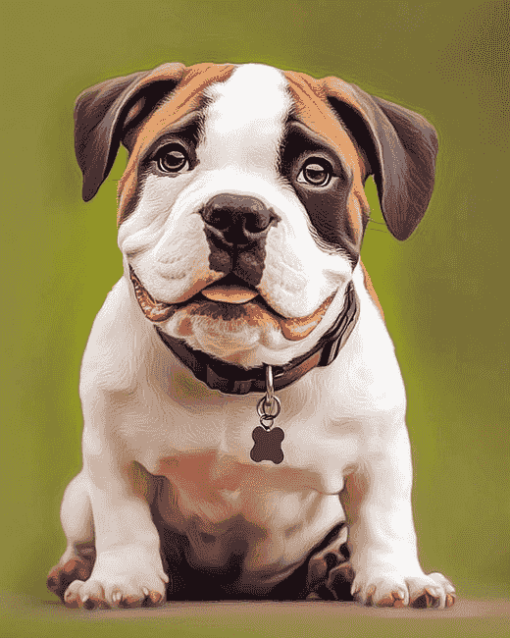 American Bulldog Puppy Diamond Painting