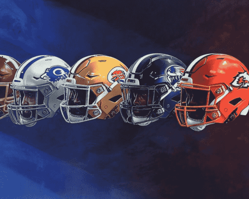 American Football Stars Helmet Diamond Painting