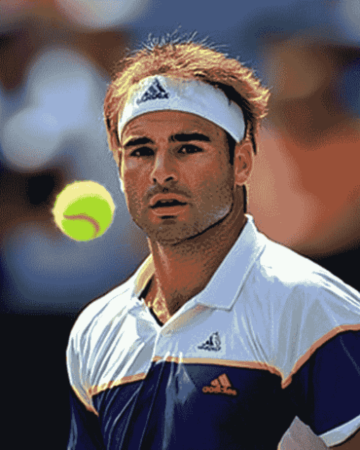 Andre Agassi Tennis Legend Diamond Painting