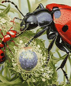 Ant and Ladybug Close-Up Diamond Painting