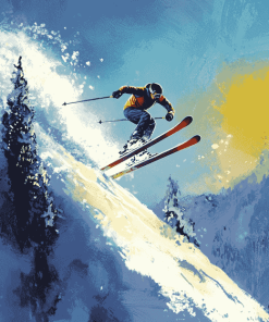 Artistic Ski Jump Animation Diamond Painting