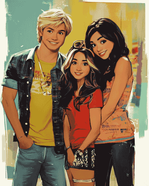 Austin And Ally Characters Diamond Painting