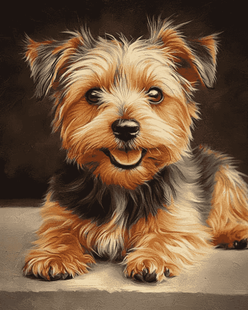 Australian Terrier Puppy Portrait Diamond Painting