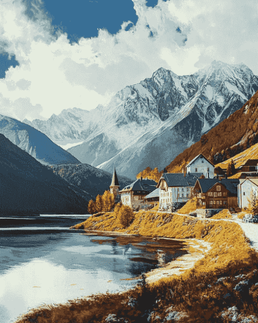 Austrian Alps Landscape Diamond Painting