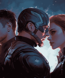 Avengers Clint Natasha Diamond Painting