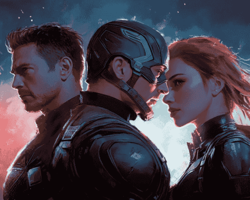 Avengers Clint Natasha Diamond Painting