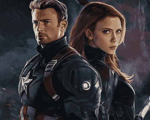 Avengers Clint and Natasha Diamond Painting