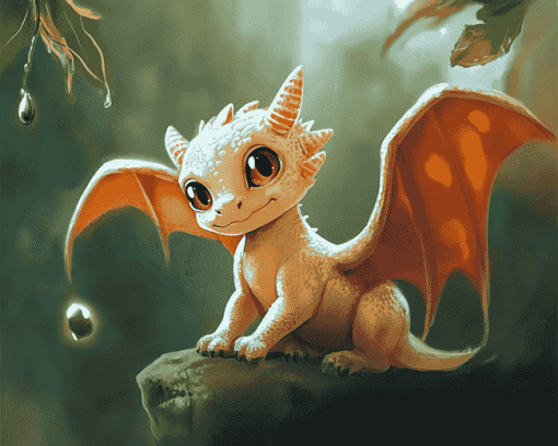 Baby Dragon Fantasy Diamond Painting