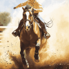 Barrel Racing Horse Diamond Painting