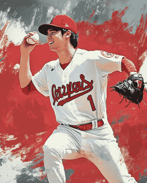 Baseball Pitcher Shohei Ohtani Diamond Painting