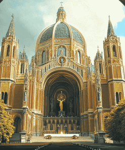 Basilique Sacred Heart Building Diamond Painting