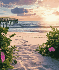 Beach Blossoms Diamond Painting