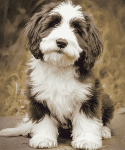 Bearded Collie Puppy Diamond Painting