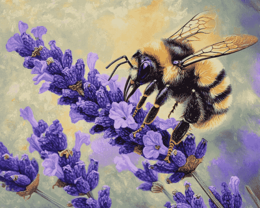 Bees and Lavender Serenity Diamond Painting