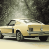 Beige Mustang 1967 Diamond Painting