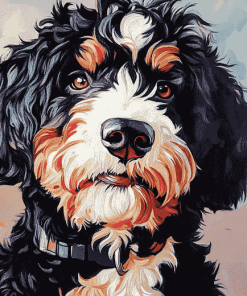 Bernedoodle Puppy Diamond Painting