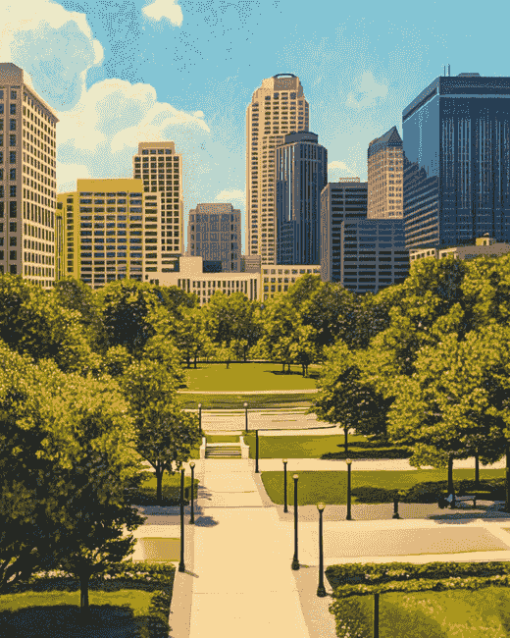 Bicentennial Park Columbus Views Diamond Painting