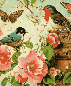 Birds and Blooms Diamond Painting