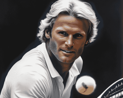 Bjorn Borg Tennis Legend Diamond Painting