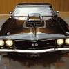 Black 1969 Oldsmobile Engine Diamond Painting