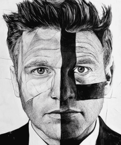 Black And White Gordon Ramsay Diamond Painting