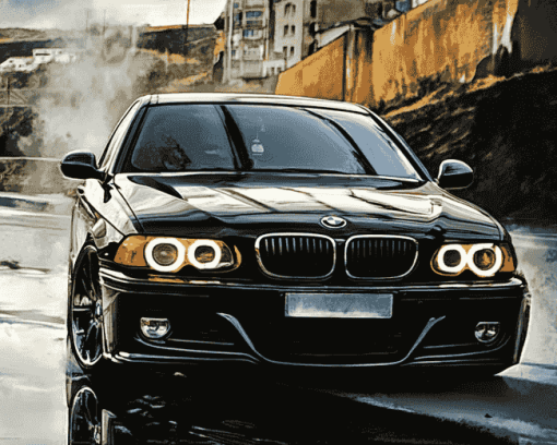 Black BMW 535i Sedan Diamond Painting