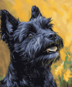 Black Cairn Terrier Puppy Diamond Painting