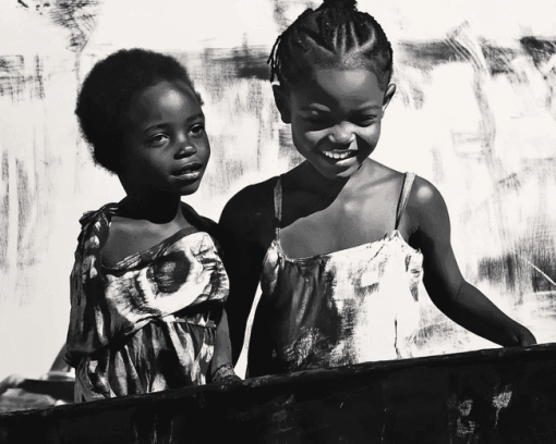 Black Children in Play Diamond Painting