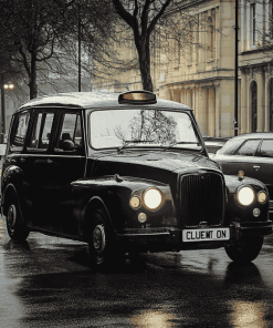 Black London Taxi Car Diamond Painting