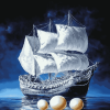 Black Pearl Ship Diamond Painting