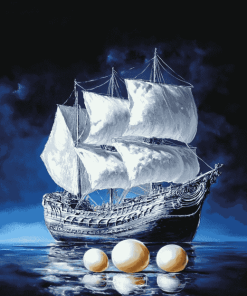 Black Pearl Ship Diamond Painting