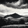 Black White Mountains Diamond Painting