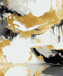 Black and Gold Abstracts Diamond Painting