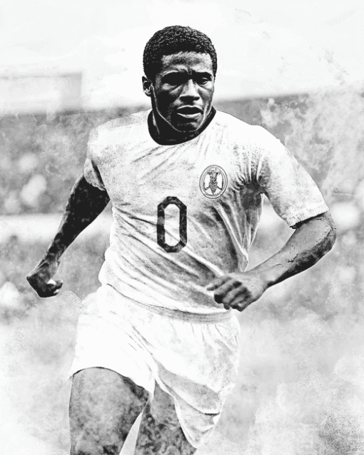 Black and White Eusebio Footballer Diamond Painting