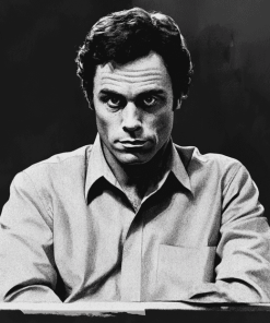 Black and White Ted Bundy Diamond Painting