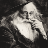 Black and White Walt Whitman Diamond Painting