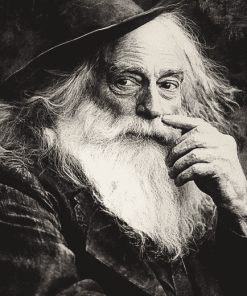 Black and White Walt Whitman Diamond Painting