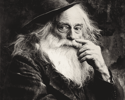 Black and White Walt Whitman Diamond Painting