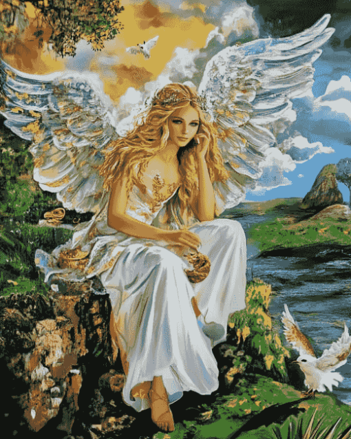 Blondy Ariel Angel Animation Diamond Painting