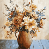 Blossoms and Rustic Vases Diamond Painting