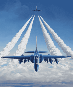 Blue Angels Jet Formation Diamond Painting