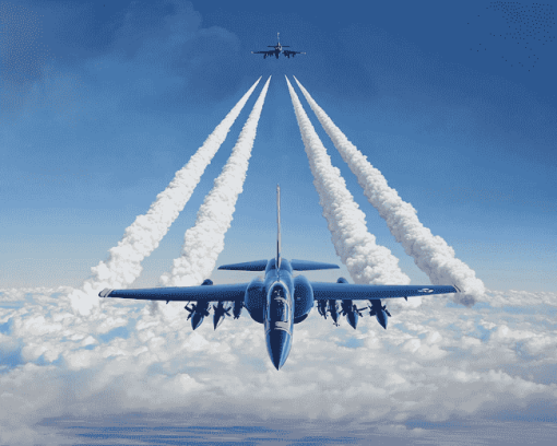 Blue Angels Jet Formation Diamond Painting