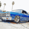 Blue Chevrolet Lowrider Diamond Painting