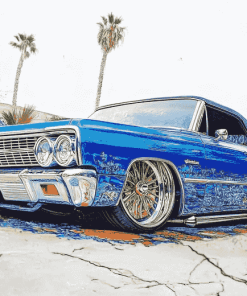 Blue Chevrolet Lowrider Diamond Painting