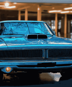 Blue Dodge Charger Vehicle Diamond Painting