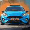 Blue Fiesta Car Diamond Painting