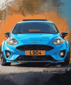 Blue Fiesta Car Diamond Painting