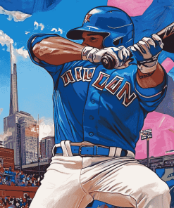 Blue Jays Baseball Diamond Painting